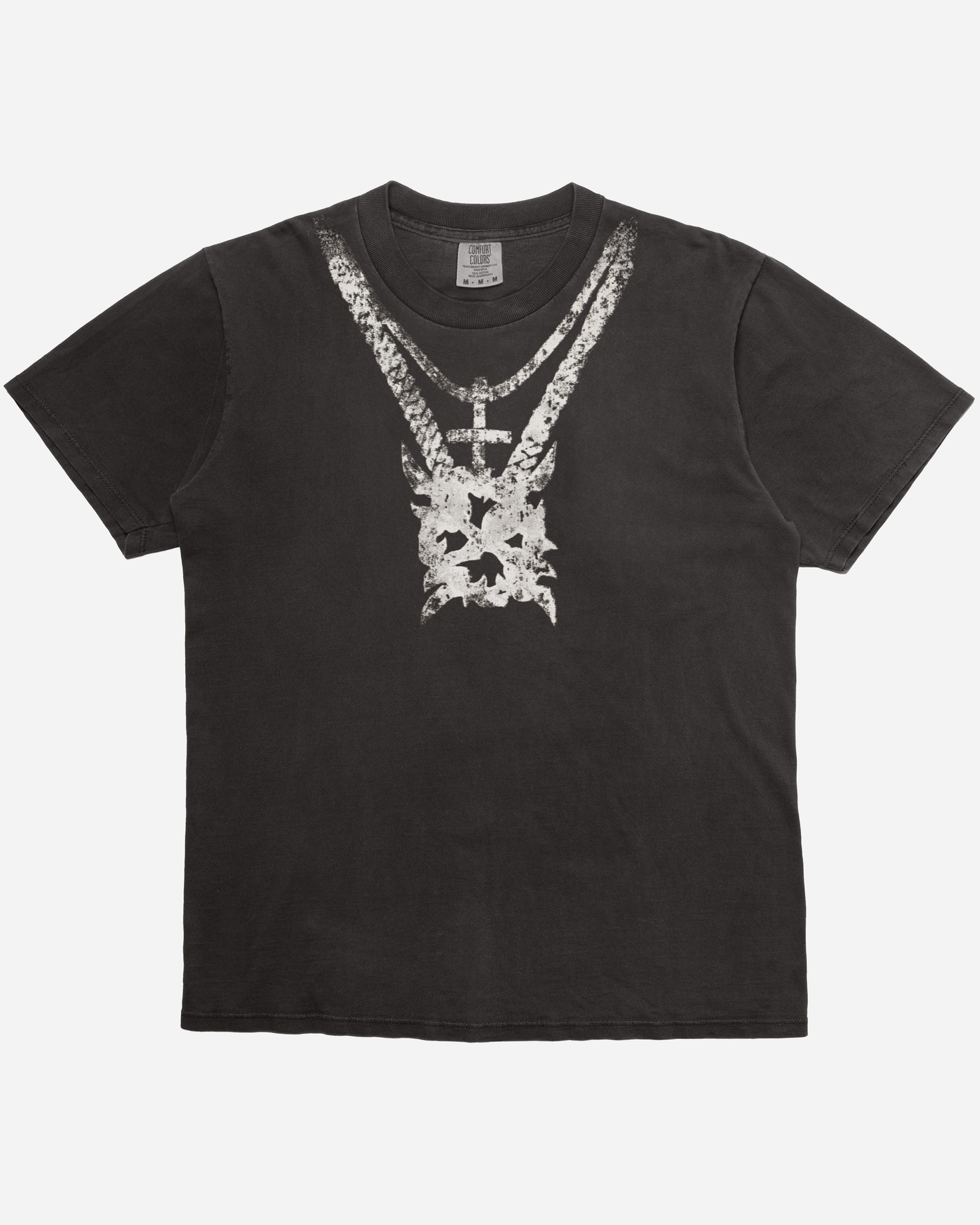 DISTRESSED CHAIN TEE